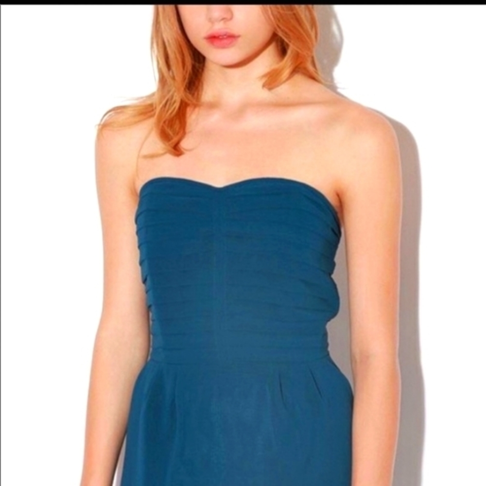 Urban Outfitters Sparkle & Fade strapless‎ blue dress